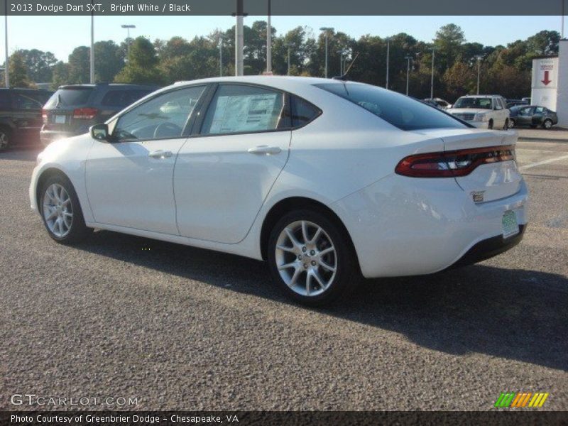 Bright White / Black 2013 Dodge Dart SXT