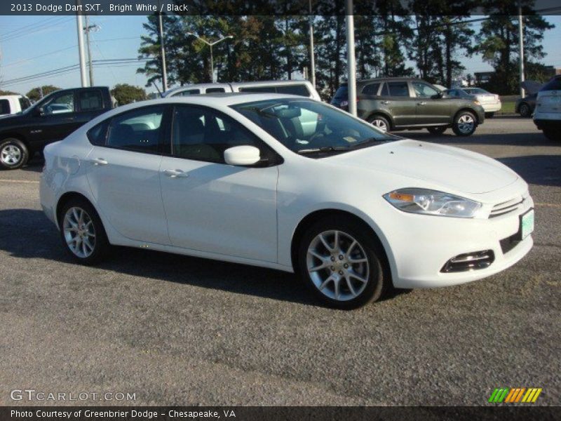 Bright White / Black 2013 Dodge Dart SXT
