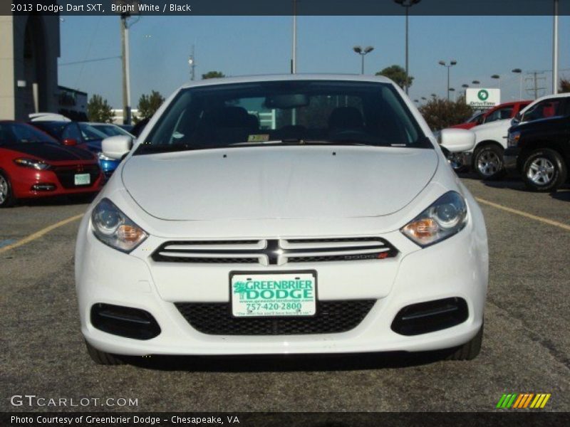 Bright White / Black 2013 Dodge Dart SXT