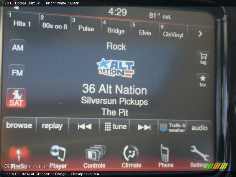 Bright White / Black 2013 Dodge Dart SXT