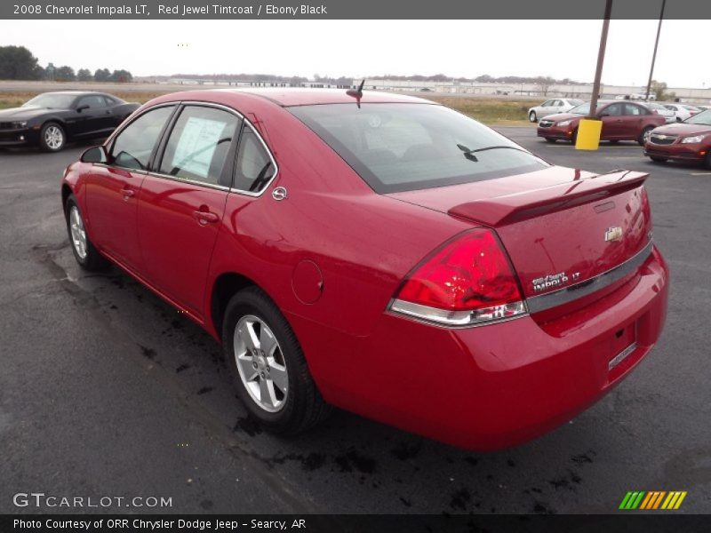 Red Jewel Tintcoat / Ebony Black 2008 Chevrolet Impala LT