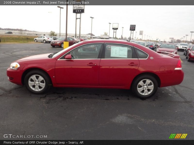 Red Jewel Tintcoat / Ebony Black 2008 Chevrolet Impala LT