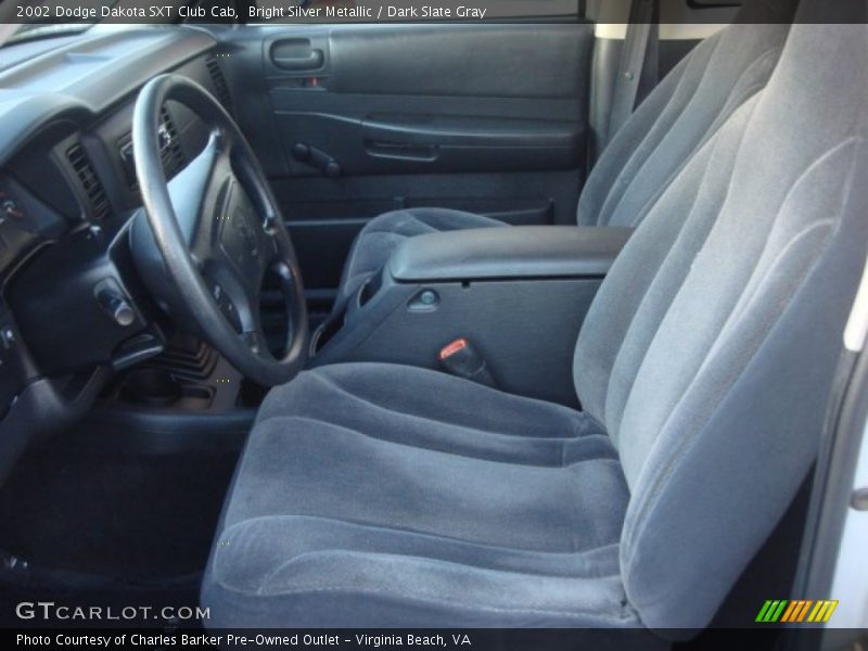 Bright Silver Metallic / Dark Slate Gray 2002 Dodge Dakota SXT Club Cab