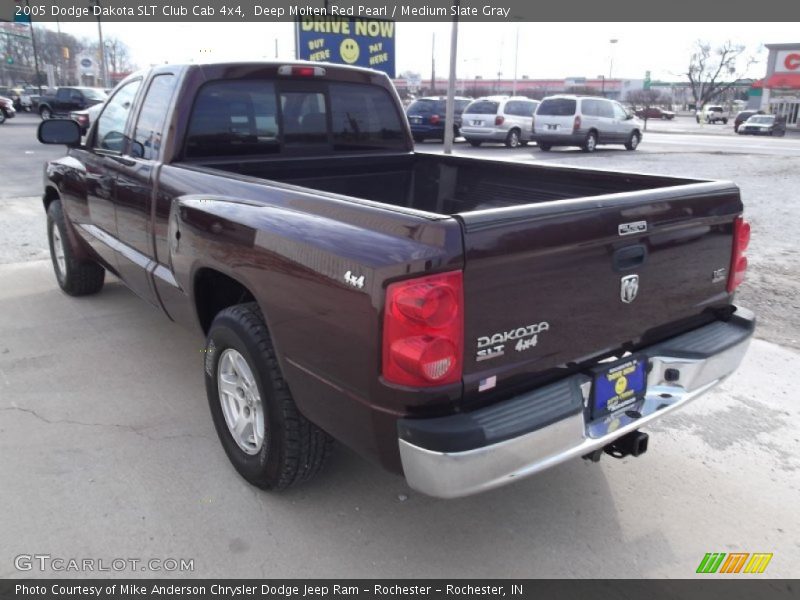 Deep Molten Red Pearl / Medium Slate Gray 2005 Dodge Dakota SLT Club Cab 4x4