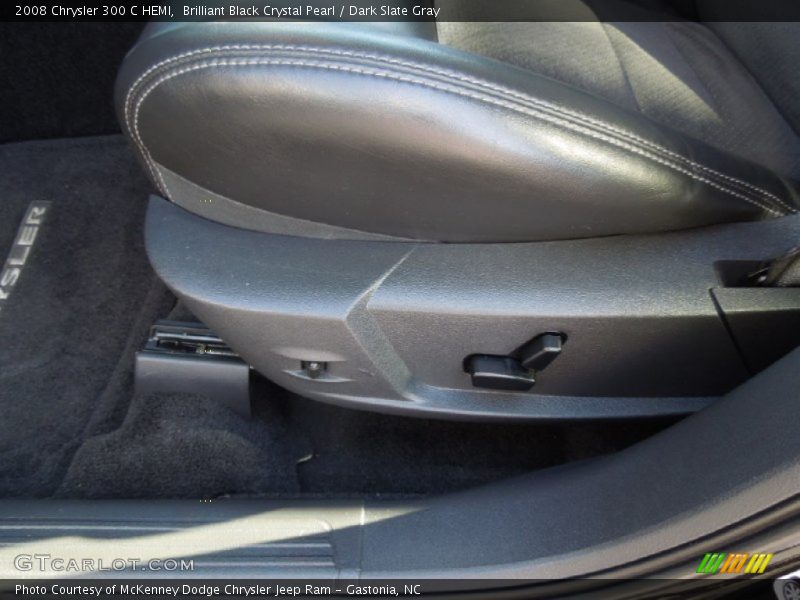 Brilliant Black Crystal Pearl / Dark Slate Gray 2008 Chrysler 300 C HEMI