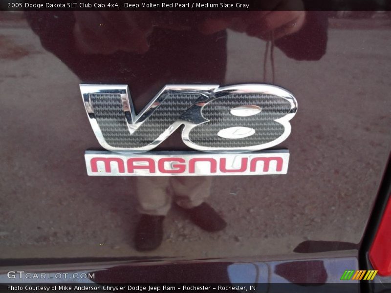 Deep Molten Red Pearl / Medium Slate Gray 2005 Dodge Dakota SLT Club Cab 4x4