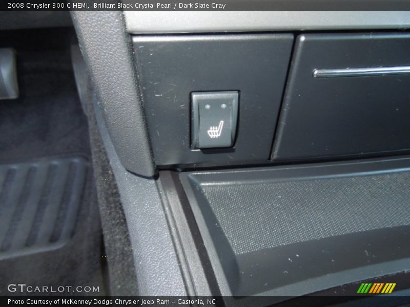 Brilliant Black Crystal Pearl / Dark Slate Gray 2008 Chrysler 300 C HEMI