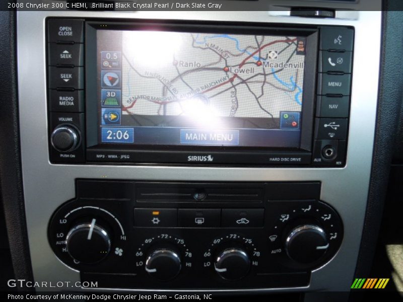 Brilliant Black Crystal Pearl / Dark Slate Gray 2008 Chrysler 300 C HEMI