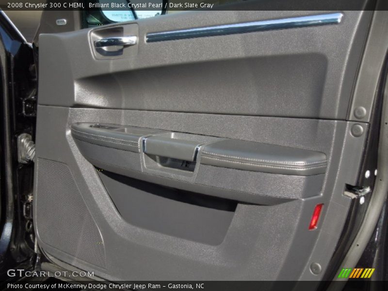 Brilliant Black Crystal Pearl / Dark Slate Gray 2008 Chrysler 300 C HEMI
