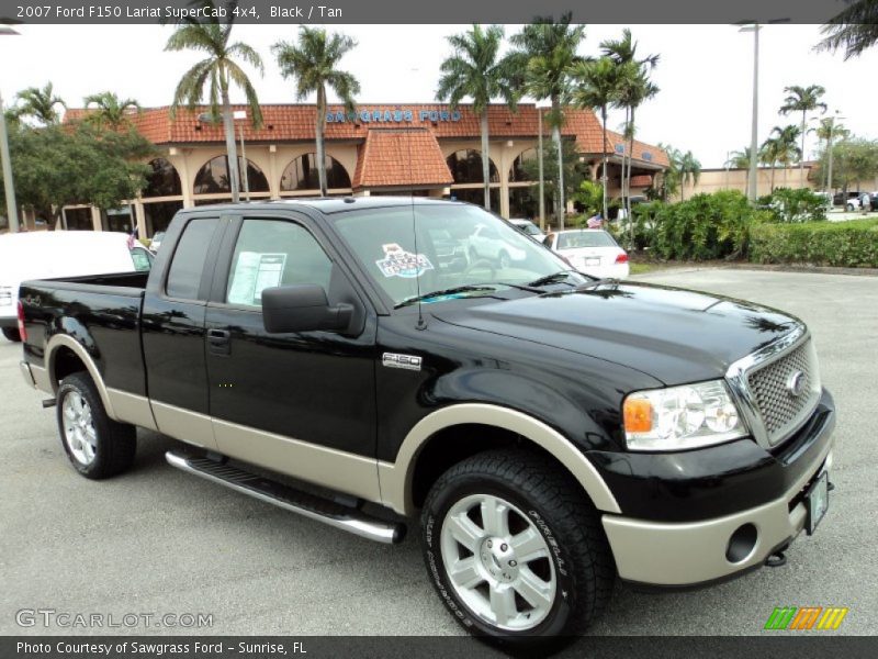Black / Tan 2007 Ford F150 Lariat SuperCab 4x4