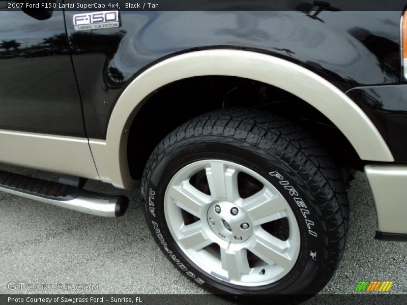 Black / Tan 2007 Ford F150 Lariat SuperCab 4x4