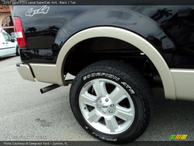 Black / Tan 2007 Ford F150 Lariat SuperCab 4x4