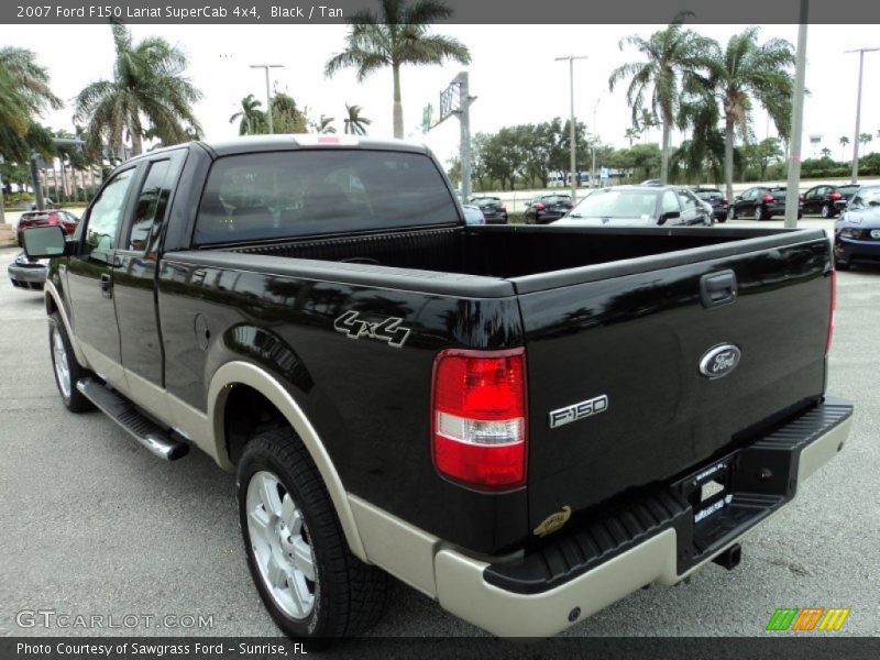 Black / Tan 2007 Ford F150 Lariat SuperCab 4x4