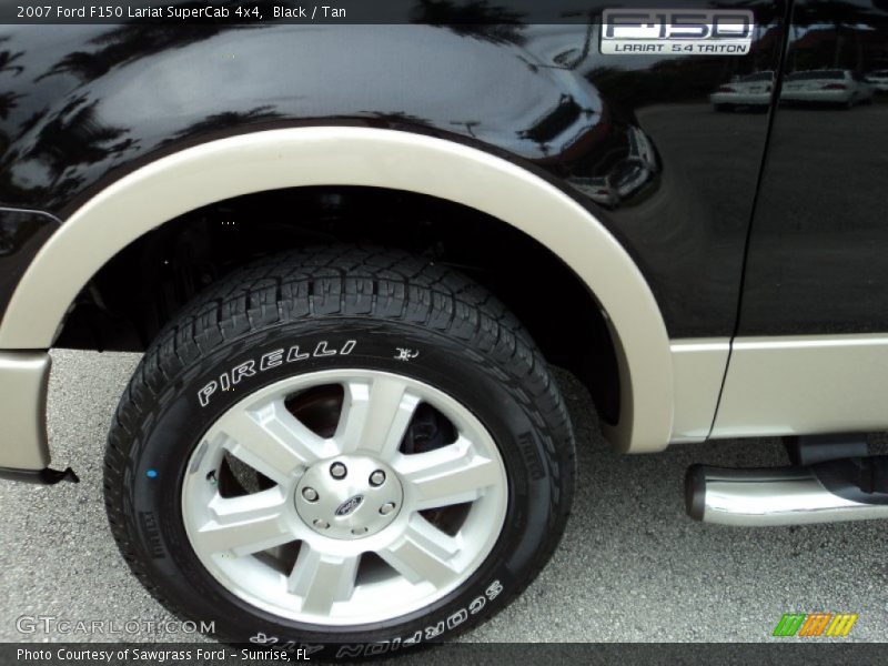 Black / Tan 2007 Ford F150 Lariat SuperCab 4x4