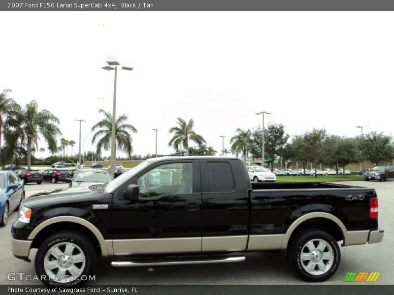 Black / Tan 2007 Ford F150 Lariat SuperCab 4x4