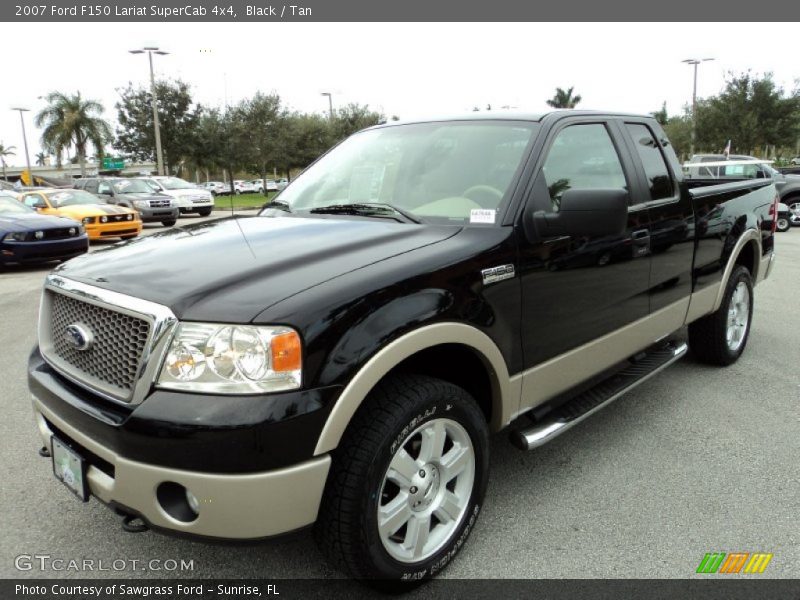 Black / Tan 2007 Ford F150 Lariat SuperCab 4x4