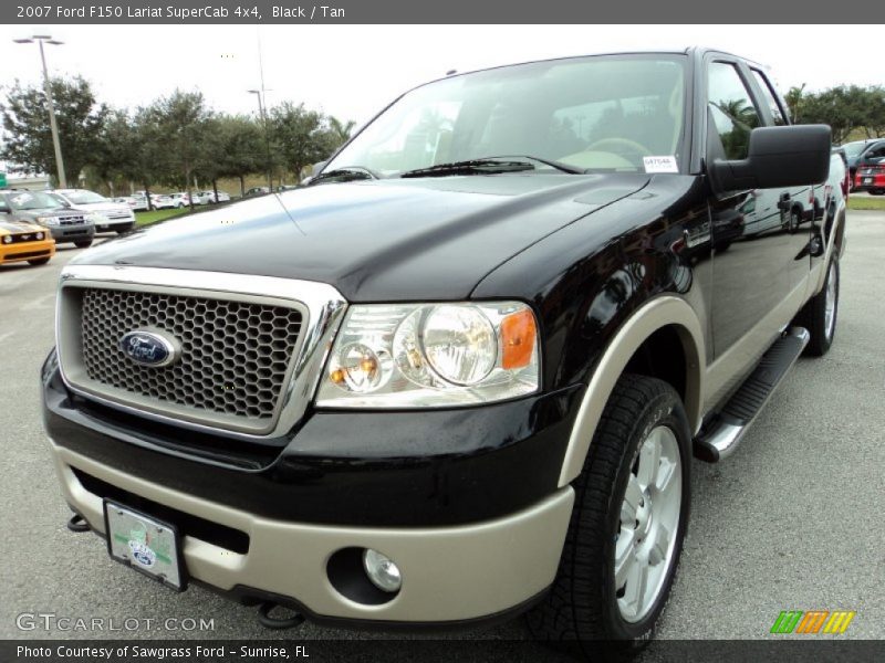 Black / Tan 2007 Ford F150 Lariat SuperCab 4x4