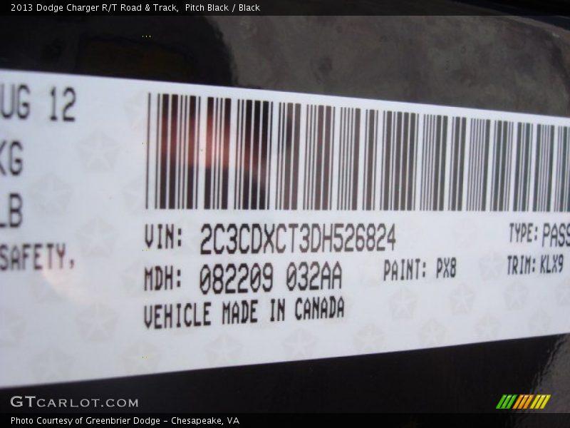 Pitch Black / Black 2013 Dodge Charger R/T Road & Track