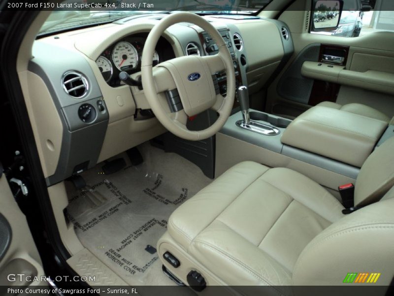 Black / Tan 2007 Ford F150 Lariat SuperCab 4x4