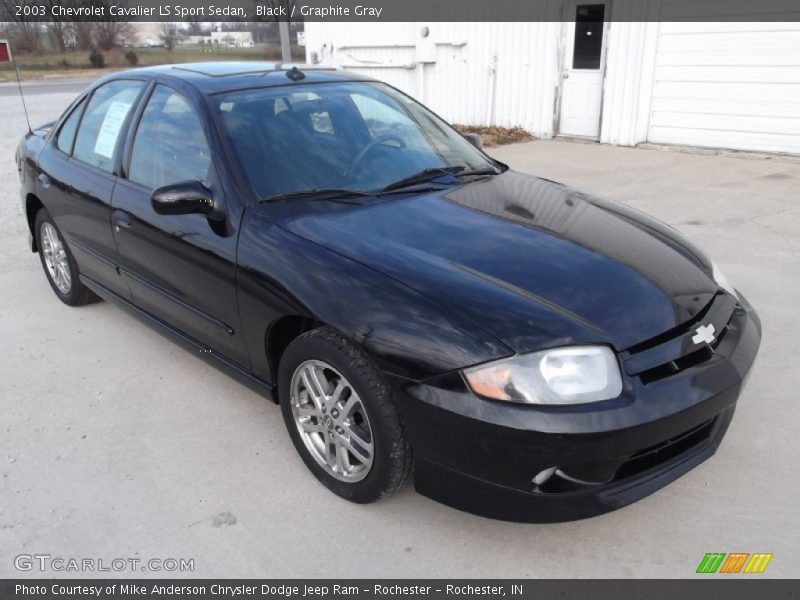 Black / Graphite Gray 2003 Chevrolet Cavalier LS Sport Sedan