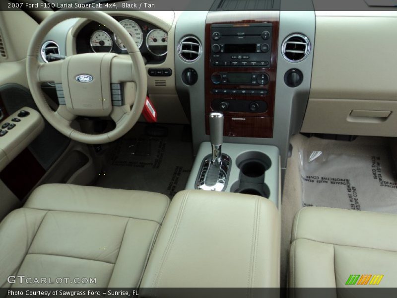 Black / Tan 2007 Ford F150 Lariat SuperCab 4x4