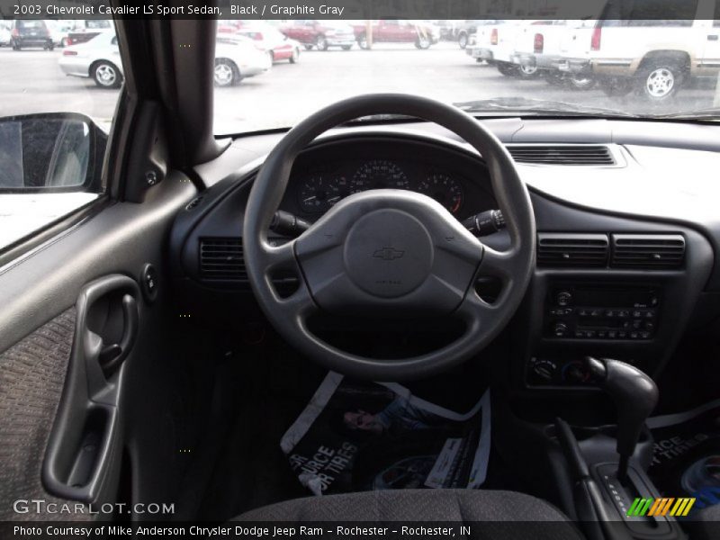 Black / Graphite Gray 2003 Chevrolet Cavalier LS Sport Sedan