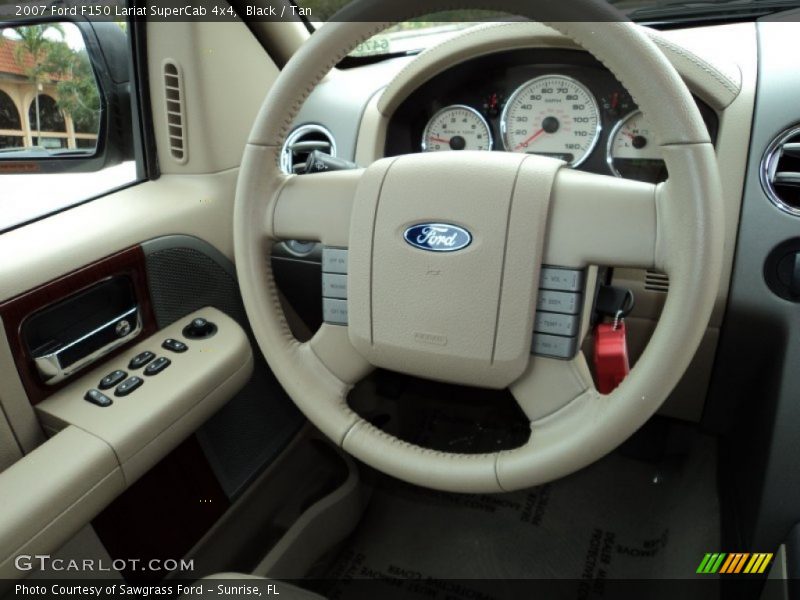 Black / Tan 2007 Ford F150 Lariat SuperCab 4x4