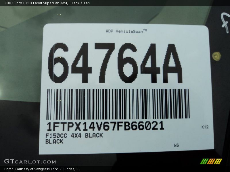 Black / Tan 2007 Ford F150 Lariat SuperCab 4x4