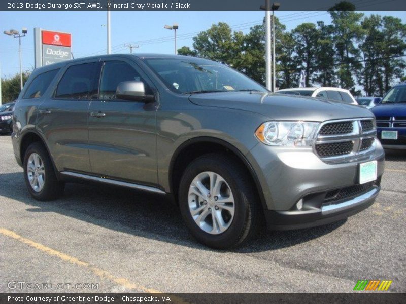 Mineral Gray Metallic / Black 2013 Dodge Durango SXT AWD