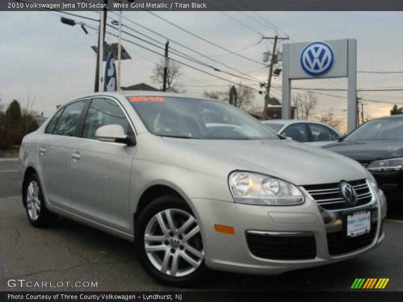 White Gold Metallic / Titan Black 2010 Volkswagen Jetta TDI Sedan