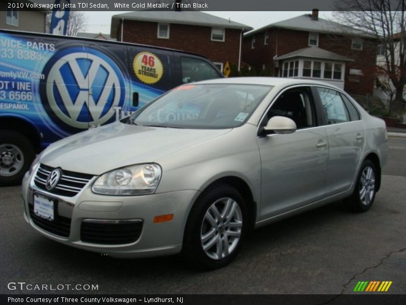 White Gold Metallic / Titan Black 2010 Volkswagen Jetta TDI Sedan