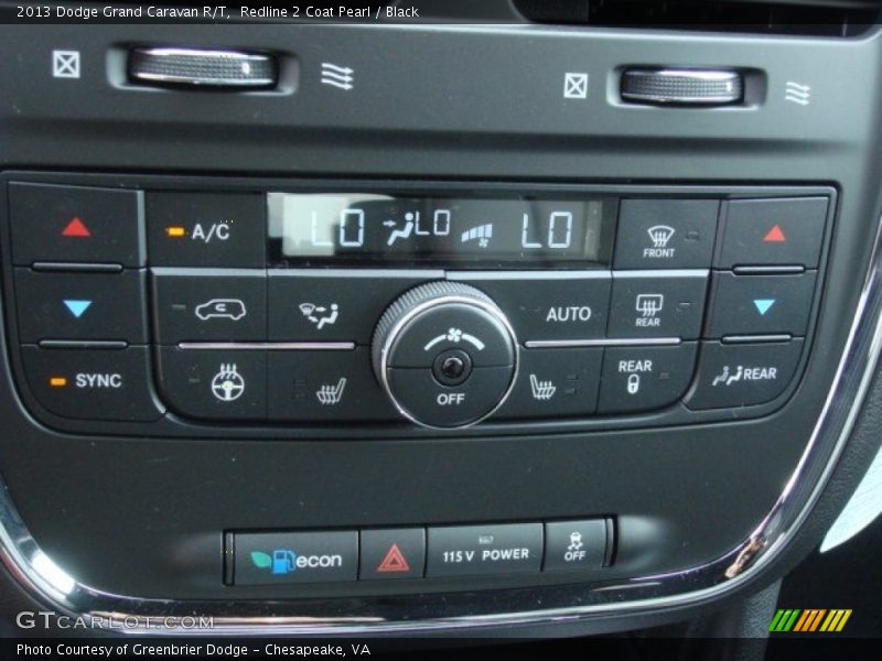 Controls of 2013 Grand Caravan R/T
