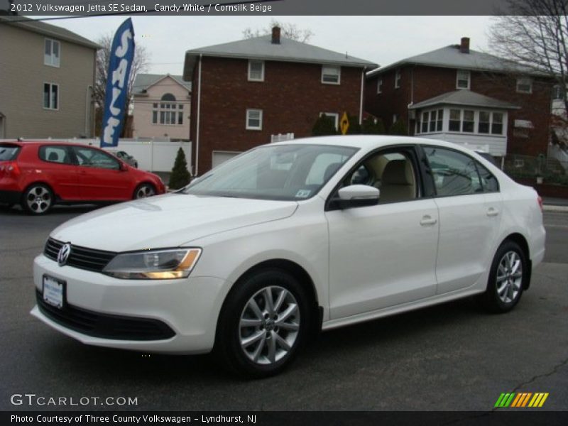 Candy White / Cornsilk Beige 2012 Volkswagen Jetta SE Sedan