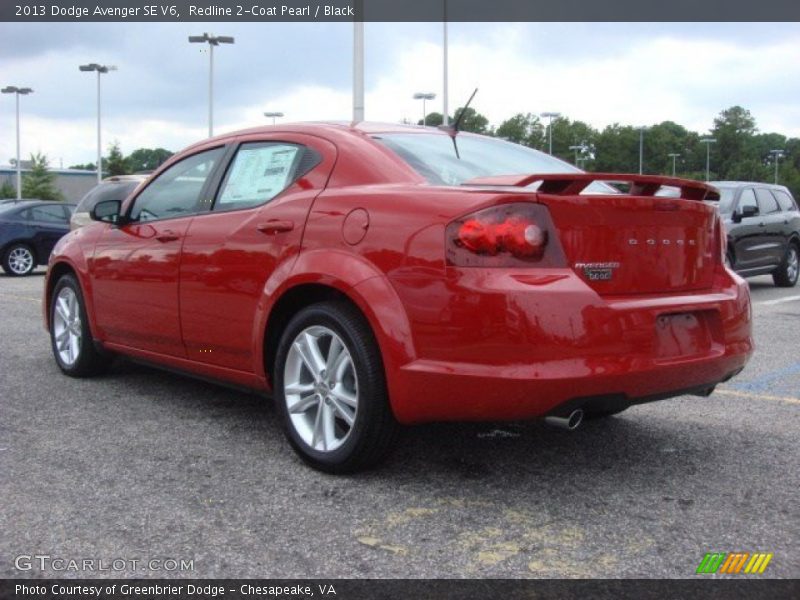 Redline 2-Coat Pearl / Black 2013 Dodge Avenger SE V6