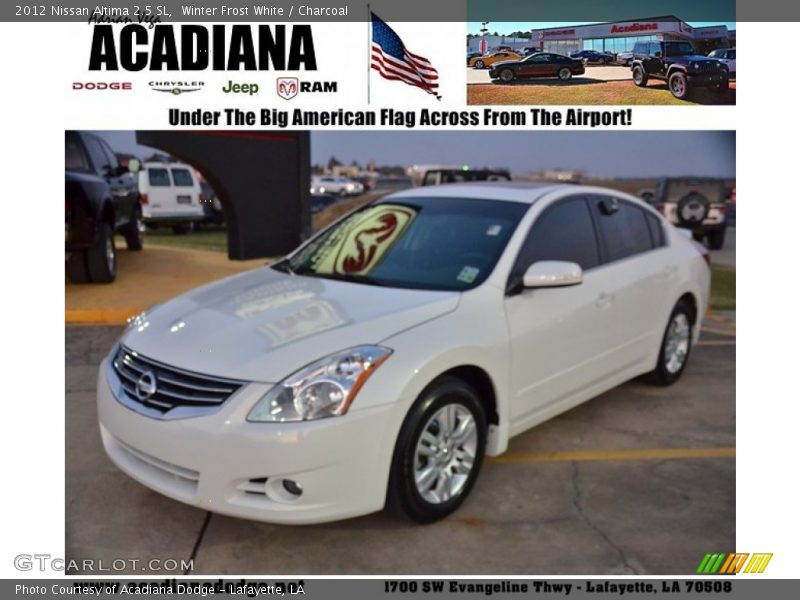 Winter Frost White / Charcoal 2012 Nissan Altima 2.5 SL