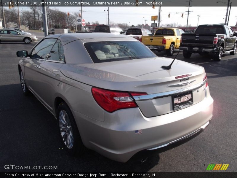 Cashmere Pearl / Black/Light Frost Beige 2013 Chrysler 200 Limited Hard Top Convertible