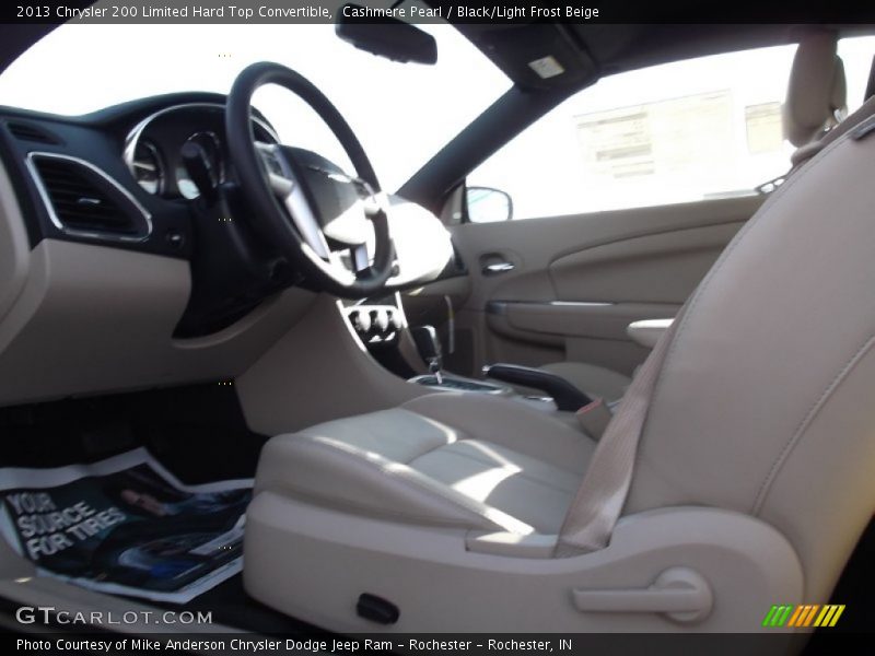 Cashmere Pearl / Black/Light Frost Beige 2013 Chrysler 200 Limited Hard Top Convertible