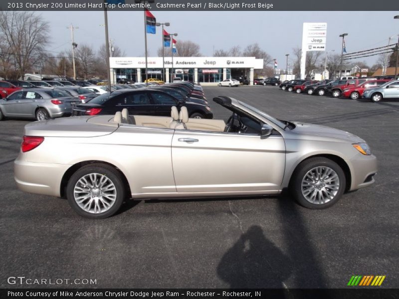 Cashmere Pearl / Black/Light Frost Beige 2013 Chrysler 200 Limited Hard Top Convertible