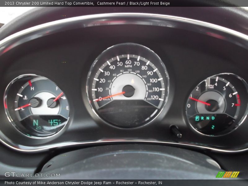 Cashmere Pearl / Black/Light Frost Beige 2013 Chrysler 200 Limited Hard Top Convertible