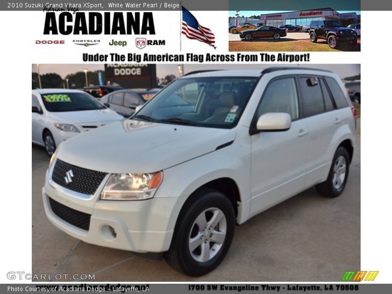 White Water Pearl / Beige 2010 Suzuki Grand Vitara XSport