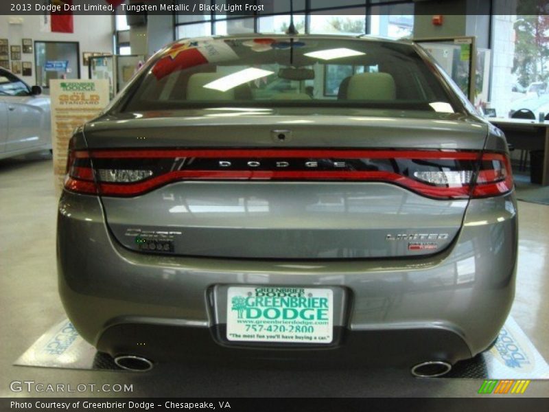 Tungsten Metallic / Black/Light Frost 2013 Dodge Dart Limited