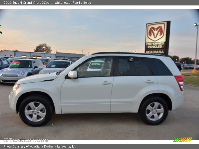 White Water Pearl / Beige 2010 Suzuki Grand Vitara XSport