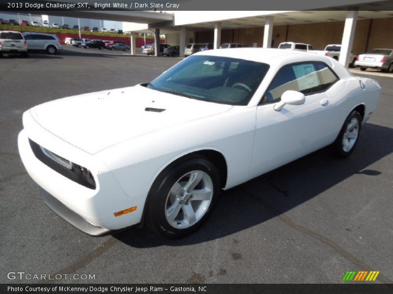 Bright White / Dark Slate Gray 2013 Dodge Challenger SXT