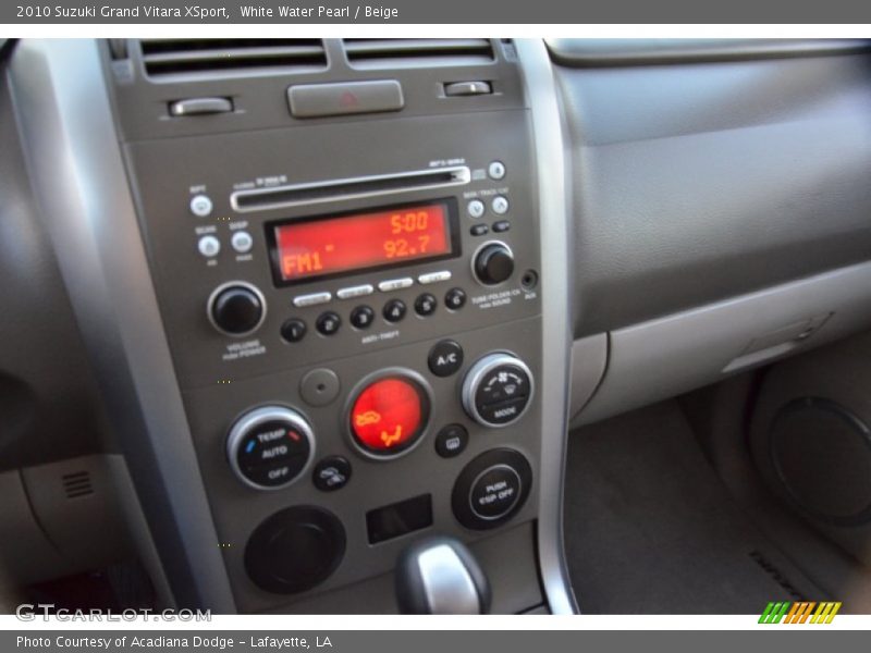 White Water Pearl / Beige 2010 Suzuki Grand Vitara XSport