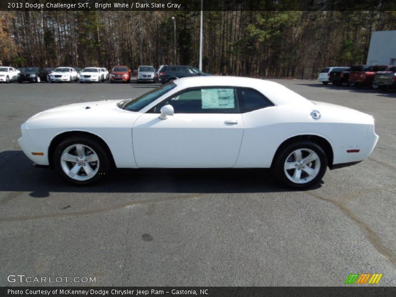 Bright White / Dark Slate Gray 2013 Dodge Challenger SXT