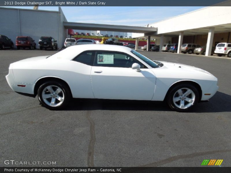 Bright White / Dark Slate Gray 2013 Dodge Challenger SXT