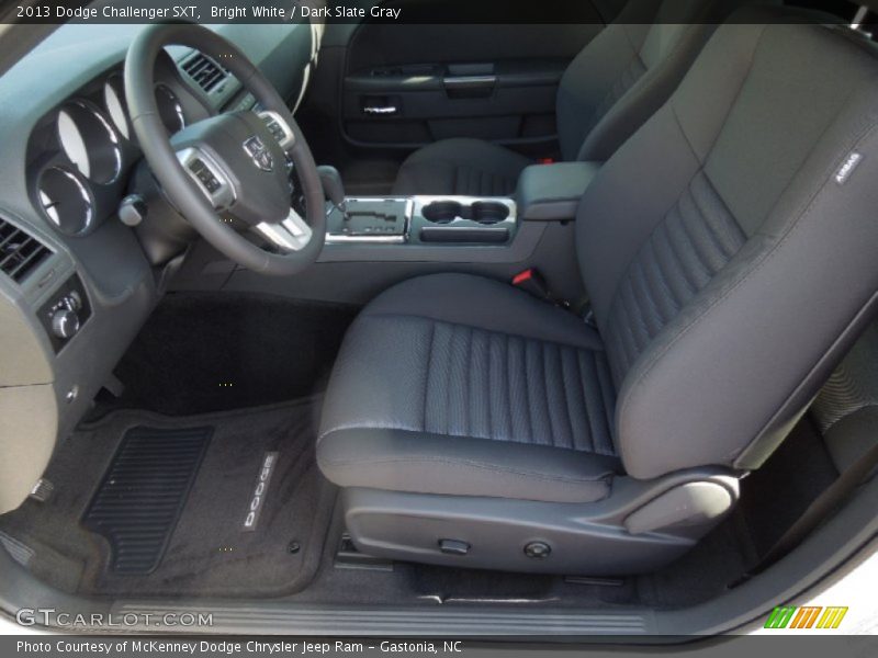 Bright White / Dark Slate Gray 2013 Dodge Challenger SXT