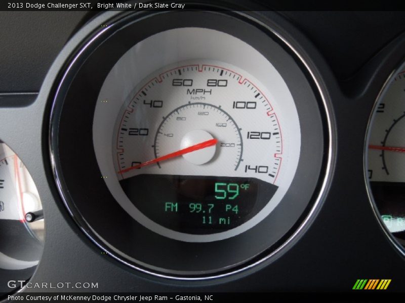 Bright White / Dark Slate Gray 2013 Dodge Challenger SXT