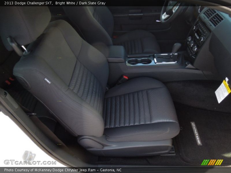 Bright White / Dark Slate Gray 2013 Dodge Challenger SXT