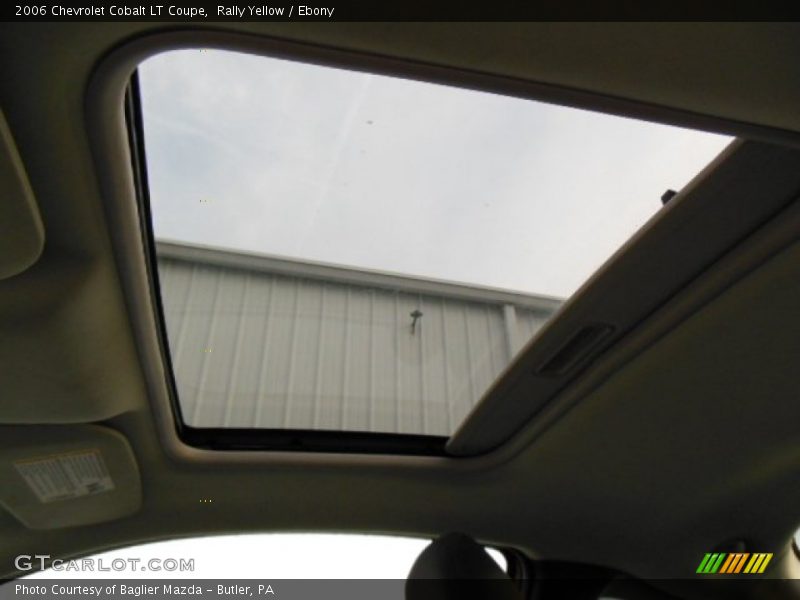 Sunroof of 2006 Cobalt LT Coupe